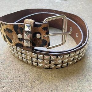 Leopard Print and Studded Belt